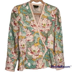 Epitome Vintage Floral V-neck Blouse Size 10P